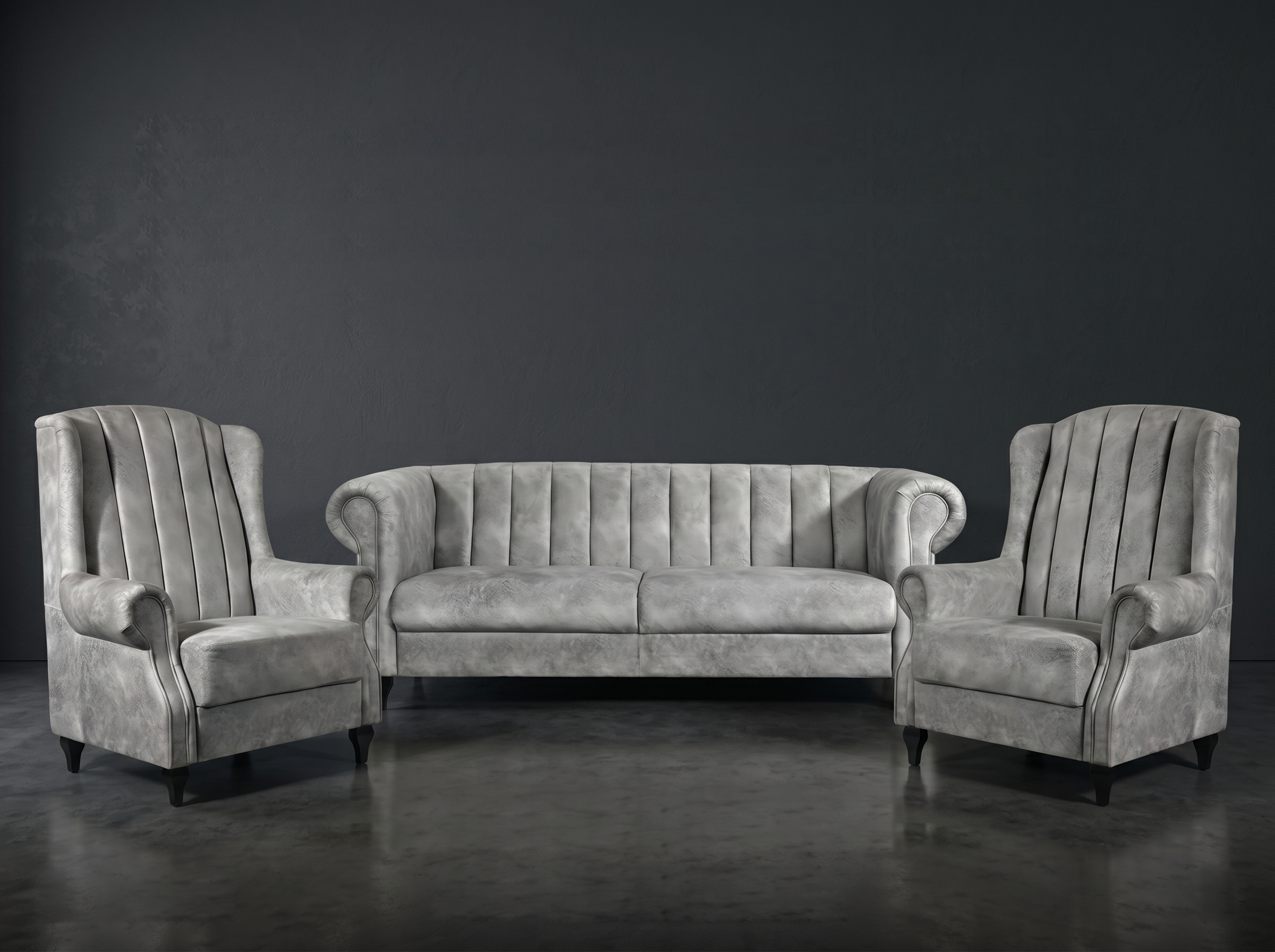 Gray King Home Design Furniture Set