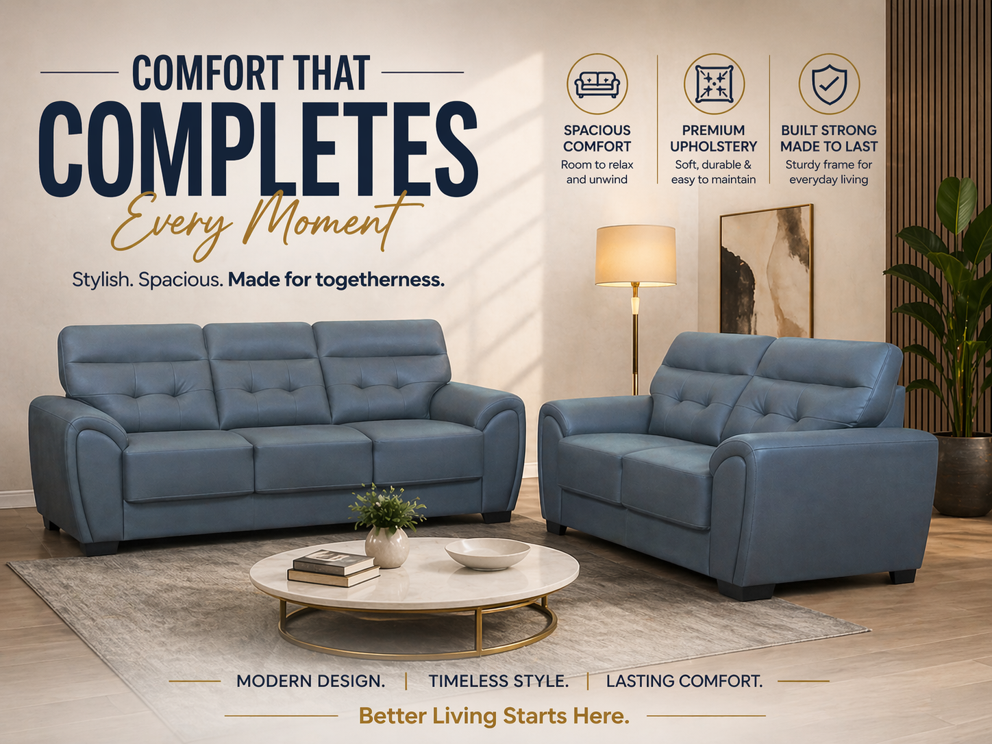 Complete Sofa Set - King Home Design